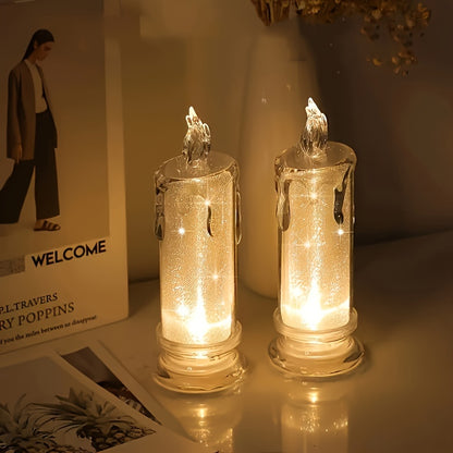 2/3pcs LED Flameless Candle Set | Halloween Party Decor with Battery Included