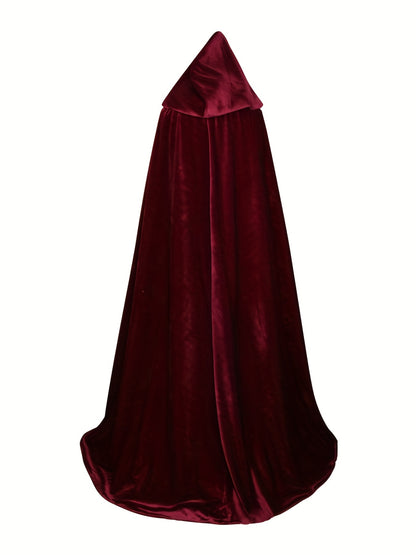 Halloween Death God Velvet Cape | Double-Sided Hooded Long Cape for Parties & Cosplay