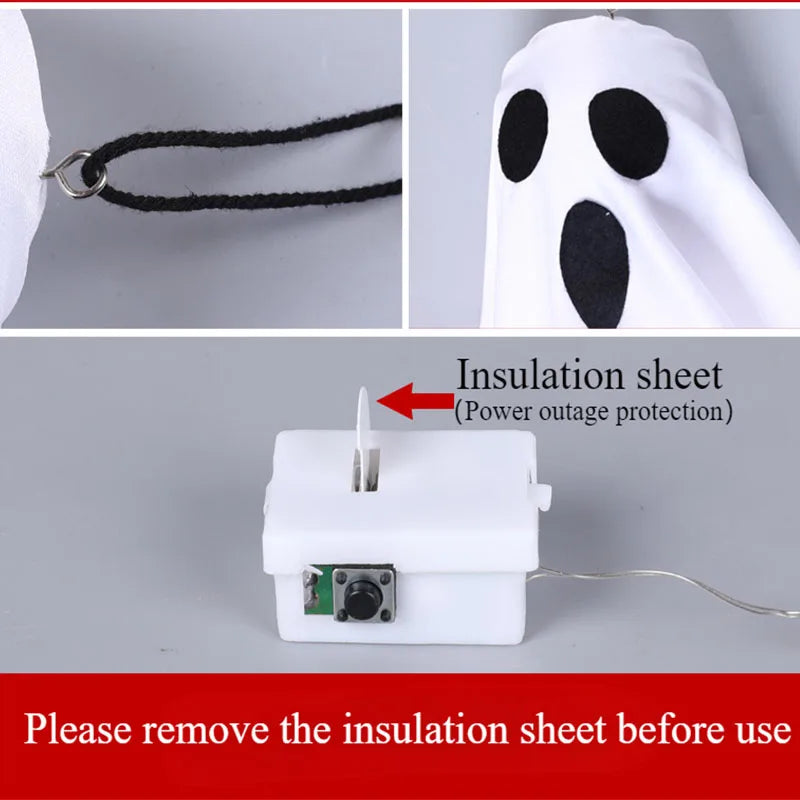 2024 LED Glow Ghost Halloween Decoration | Indoor & Outdoor Haunted House Prop with Lights