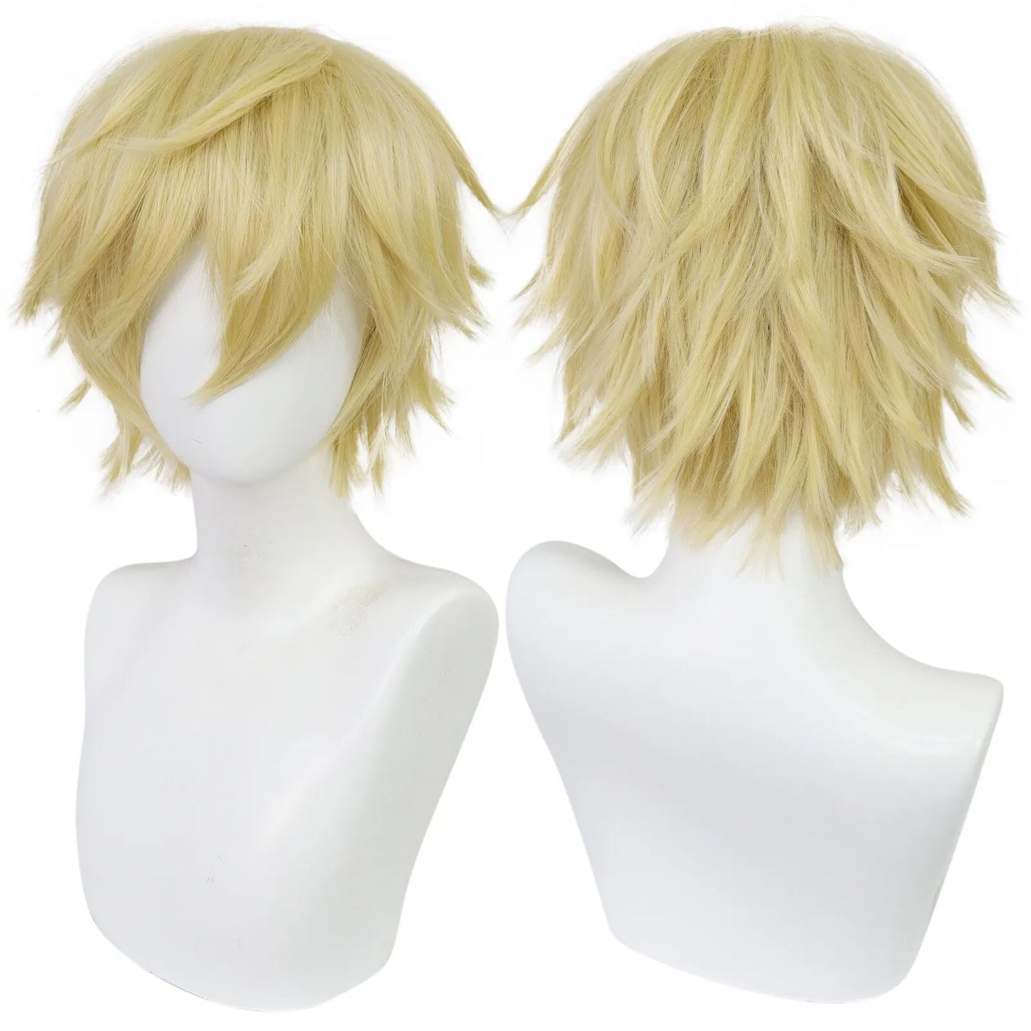 Short Straight Cosplay Wig | 4-16 Inch Heat-Resistant Synthetic Fiber for Halloween & Themed Events