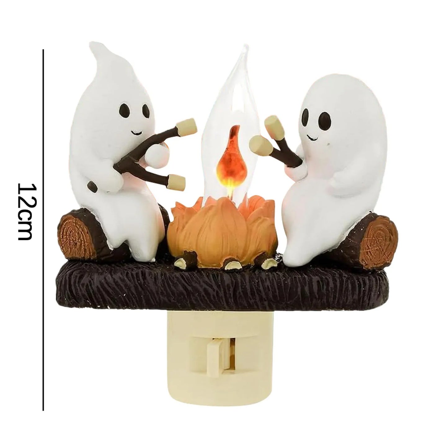 3D LED Bonfire Flickering Night Light | Halloween Flame Simulation Decor