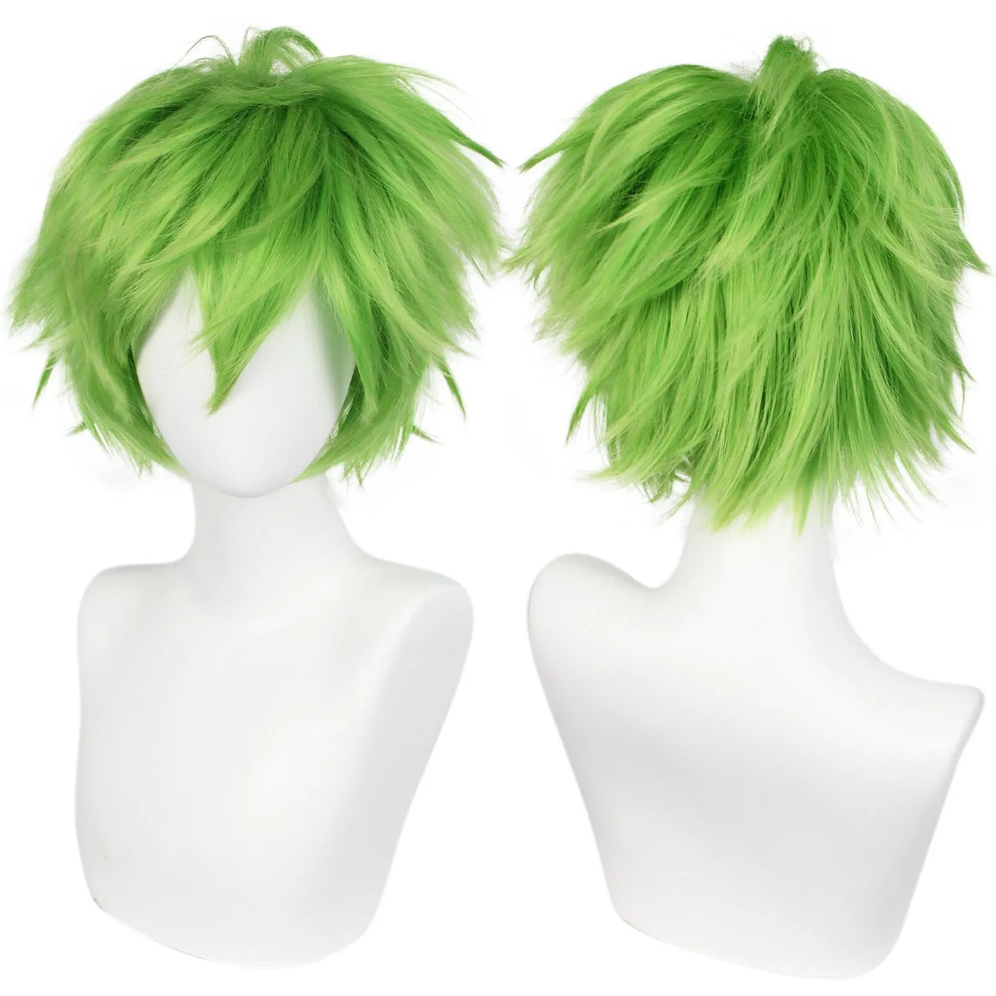 Short Straight Cosplay Wig | 4-16 Inch Heat-Resistant Synthetic Fiber for Halloween & Themed Events