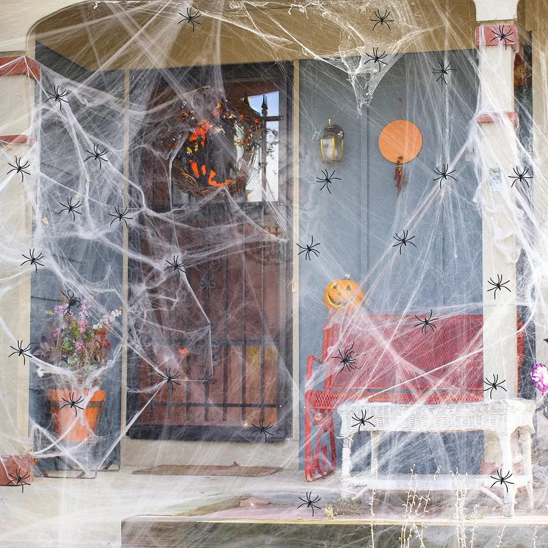 Halloween Spider Web Outdoor Decoration | Haunted House Prop for Events & Parties