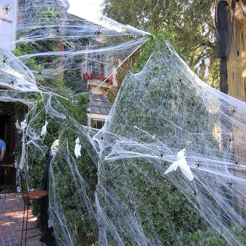 Halloween Spider Web Outdoor Decoration | Haunted House Prop for Events & Parties