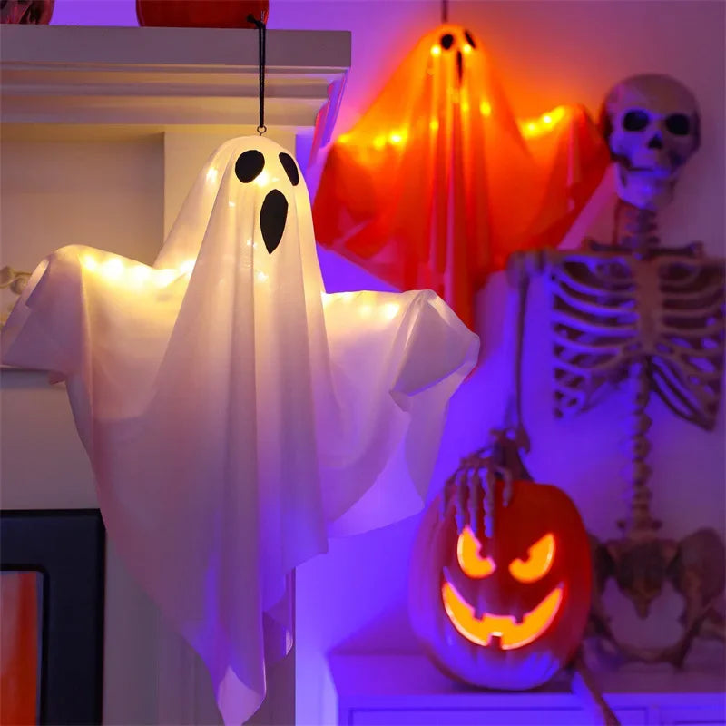 2024 LED Glow Ghost Halloween Decoration | Indoor & Outdoor Haunted House Prop with Lights