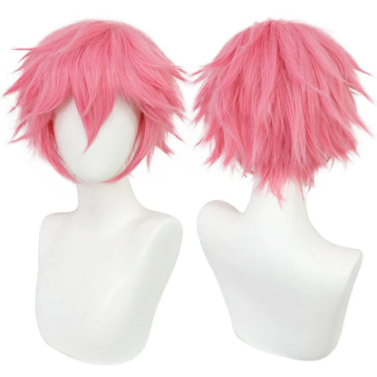 Short Straight Cosplay Wig | 4-16 Inch Heat-Resistant Synthetic Fiber for Halloween & Themed Events