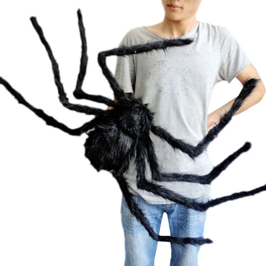 Halloween Big Plush Spider | Outdoor Party Decoration & Scary Prank Prop