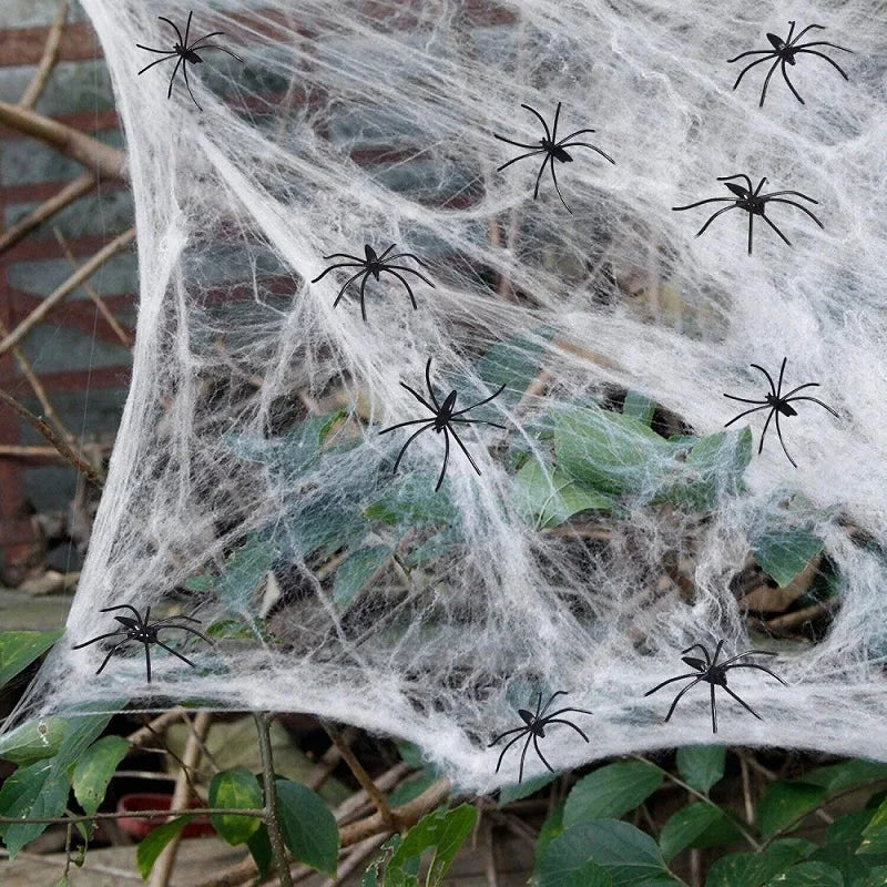 Halloween Spider Web Outdoor Decoration | Haunted House Prop for Events & Parties