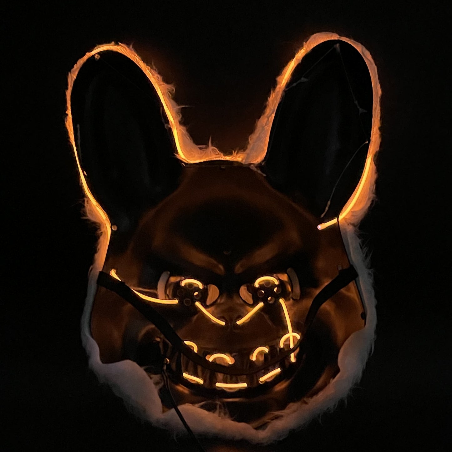 Luminous LED Halloween Mask | Funky Bloody Rabbit & Bear Design for Men, Perfect Horror Gift